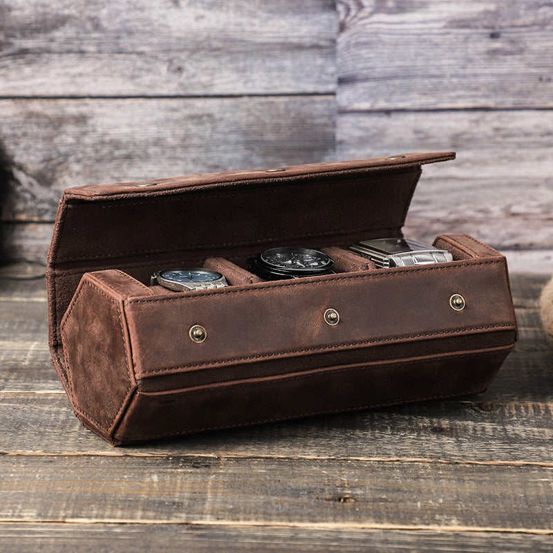 Brown Horse Leather Watch Roll