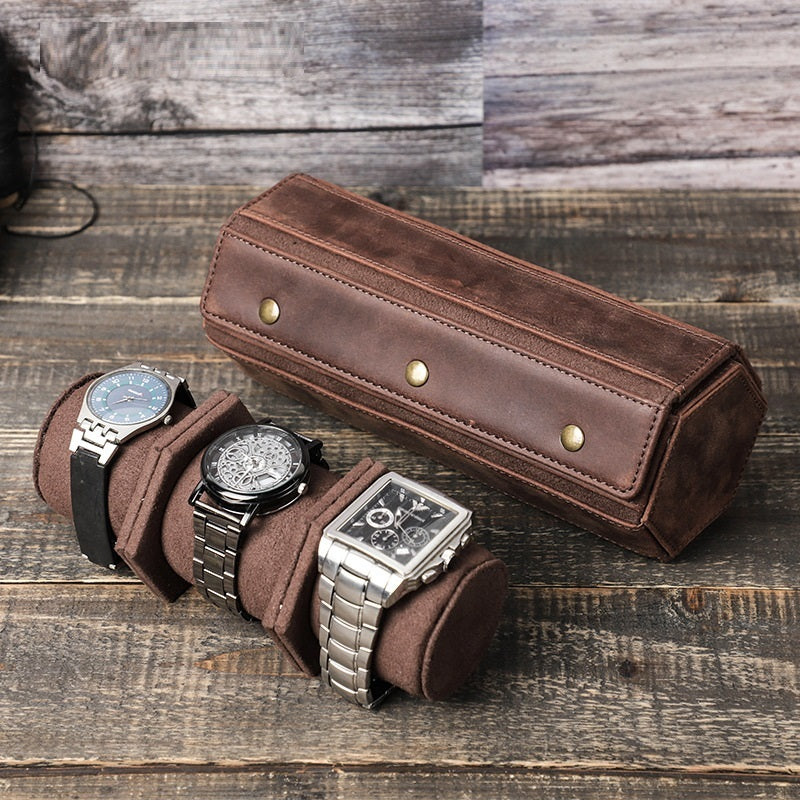 Brown Horse Leather Watch Roll