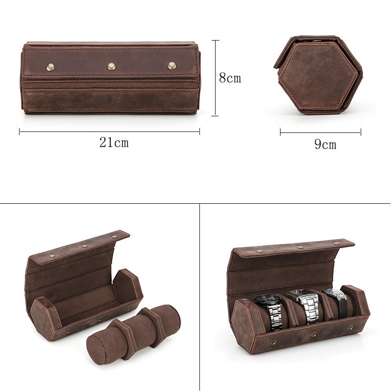 Brown Horse Leather Watch Roll