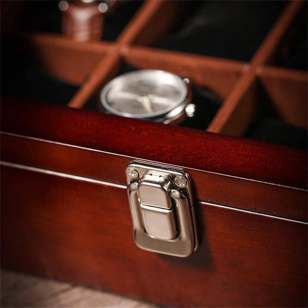 Wooden Watch Box With Glass Top - 8 Slot