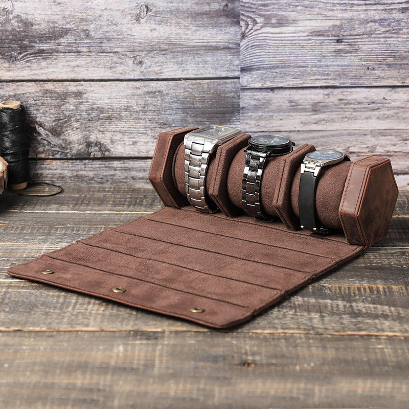 Brown Horse Leather Watch Roll